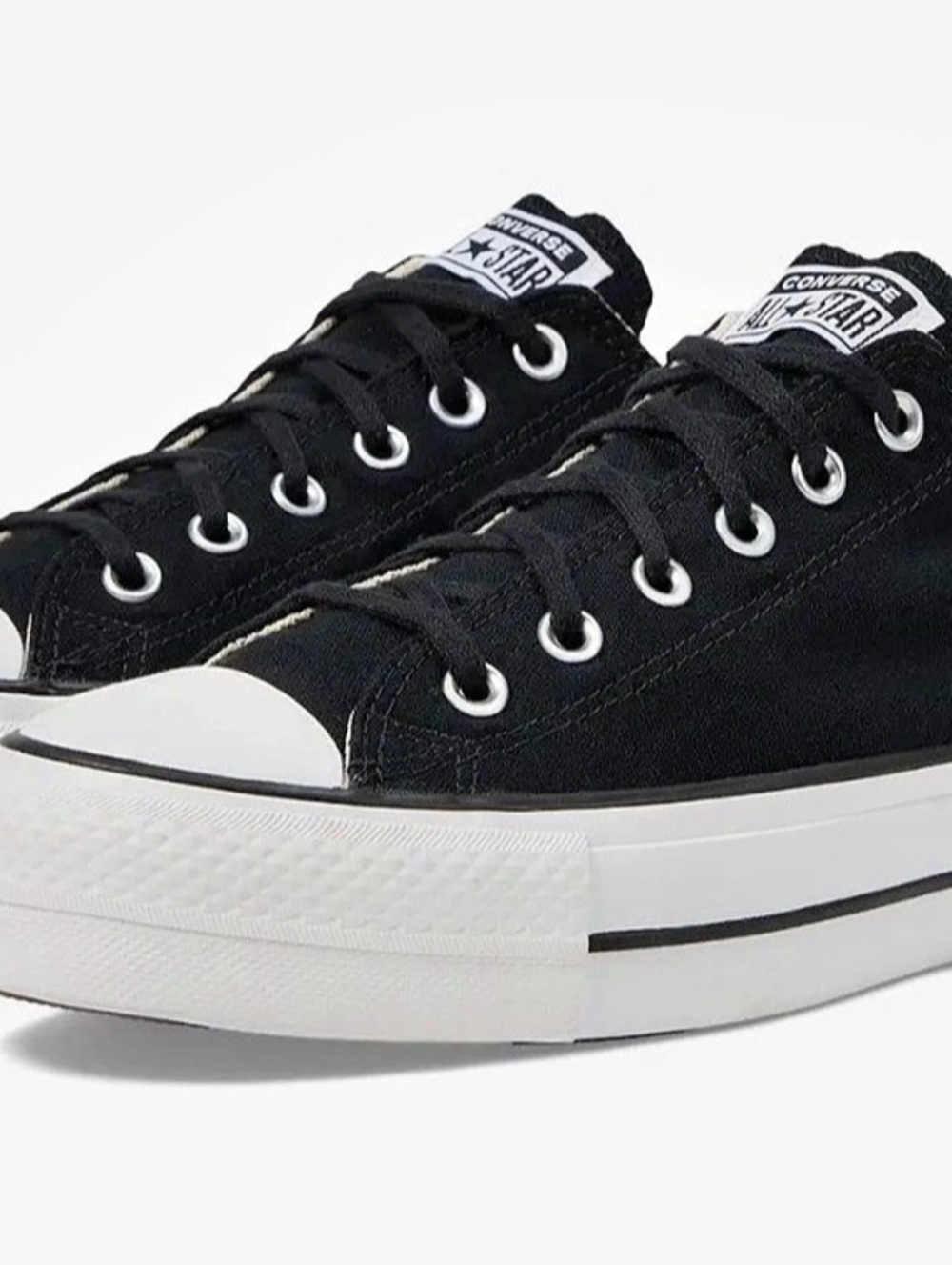 Converse Chuck Taylor All Star Lift Ox Platform Sneakers Black & White